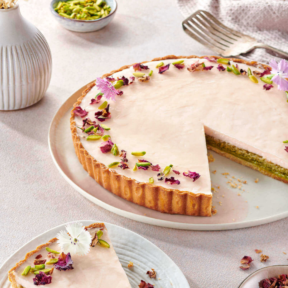 Rose Pistachio Tart